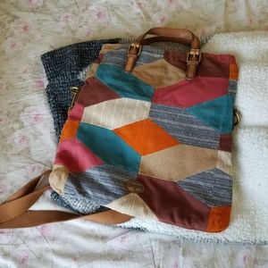 Patchwork design bag